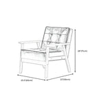 Modern Leather Tufted Accent Chair with Wood Frame