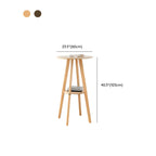 Nordic Wooden 36 inches Round Bar Table Set with Footrest