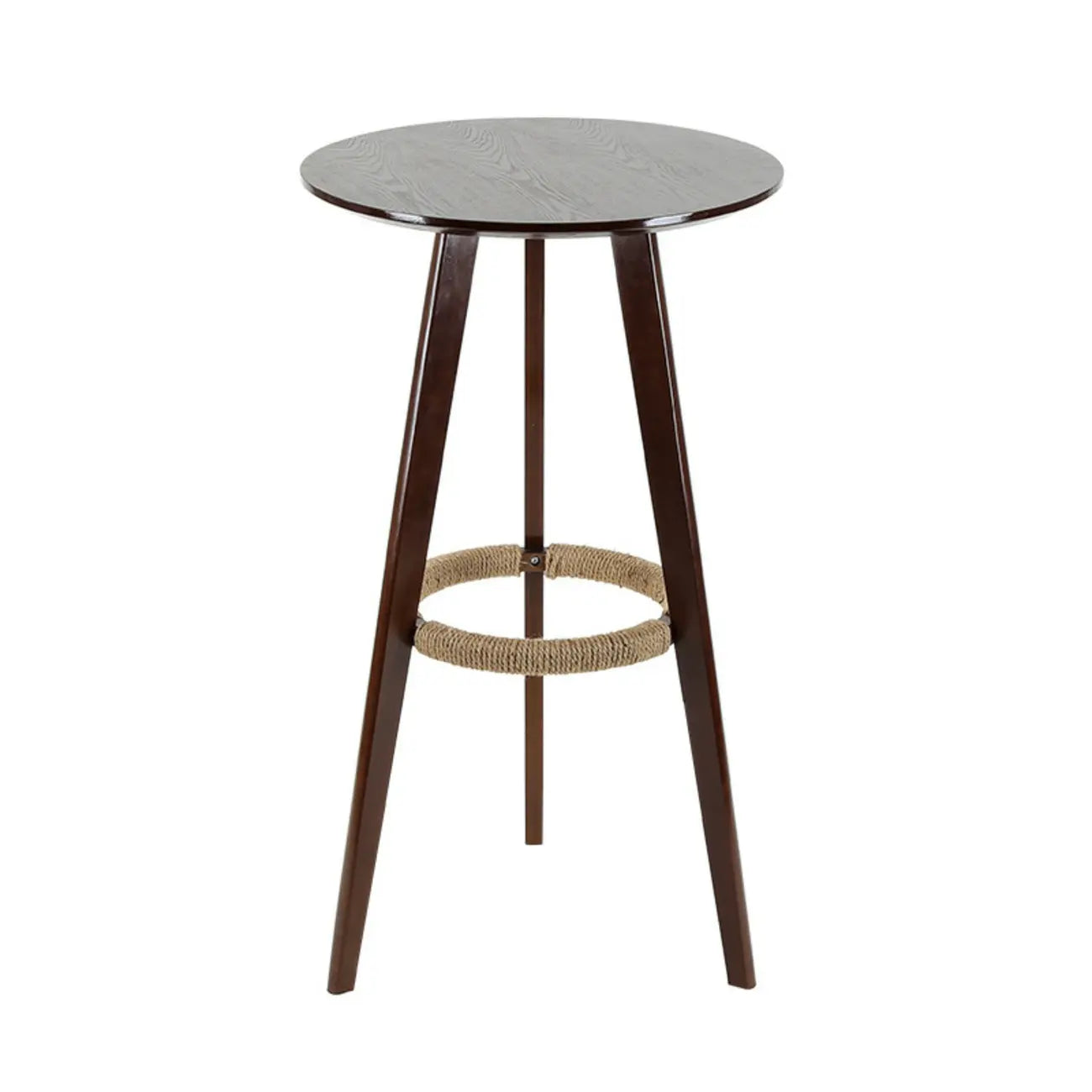 Modern Wooden Height Bar Table with Round Stools for Bistro
