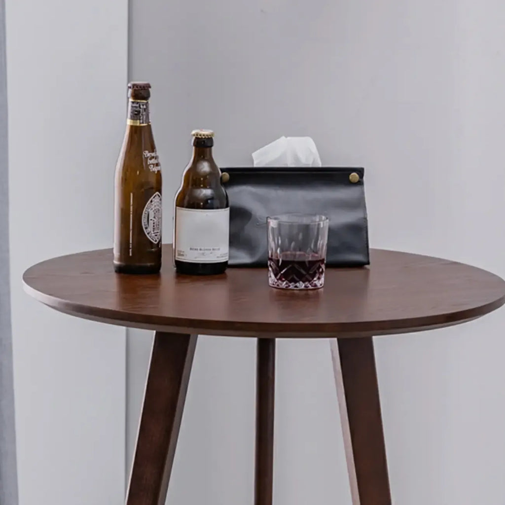Modern Wooden Height Bar Table with Round Stools for Bistro