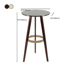 Modern Wooden Height Bar Table with Round Stools for Bistro