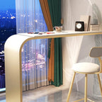 Minimalist Sleek White Metal Bar Table for Modern Home
