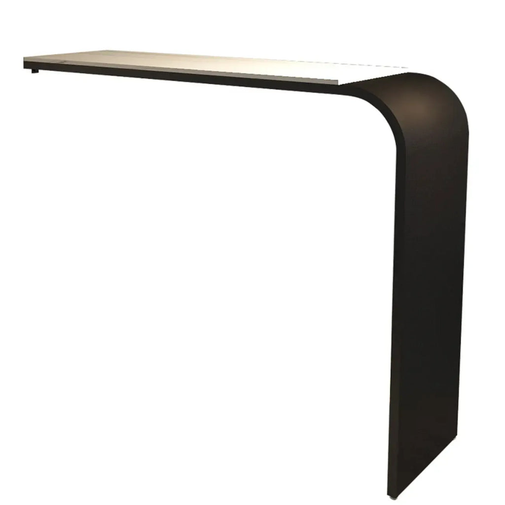 Minimalist Sleek White Metal Bar Table for Modern Home