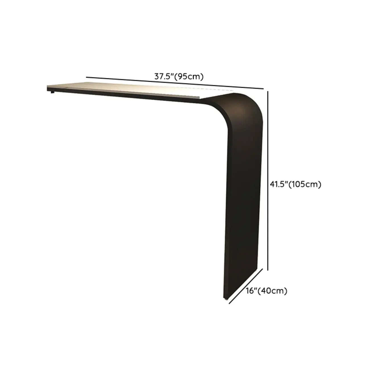 Minimalist Sleek White Metal Bar Table for Modern Home