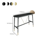 Designer Black Metal Bar Table with Gold Footrest for Modern Home