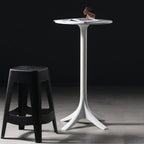 Modern Round White Acrylic Pub Bar Table for Bistro