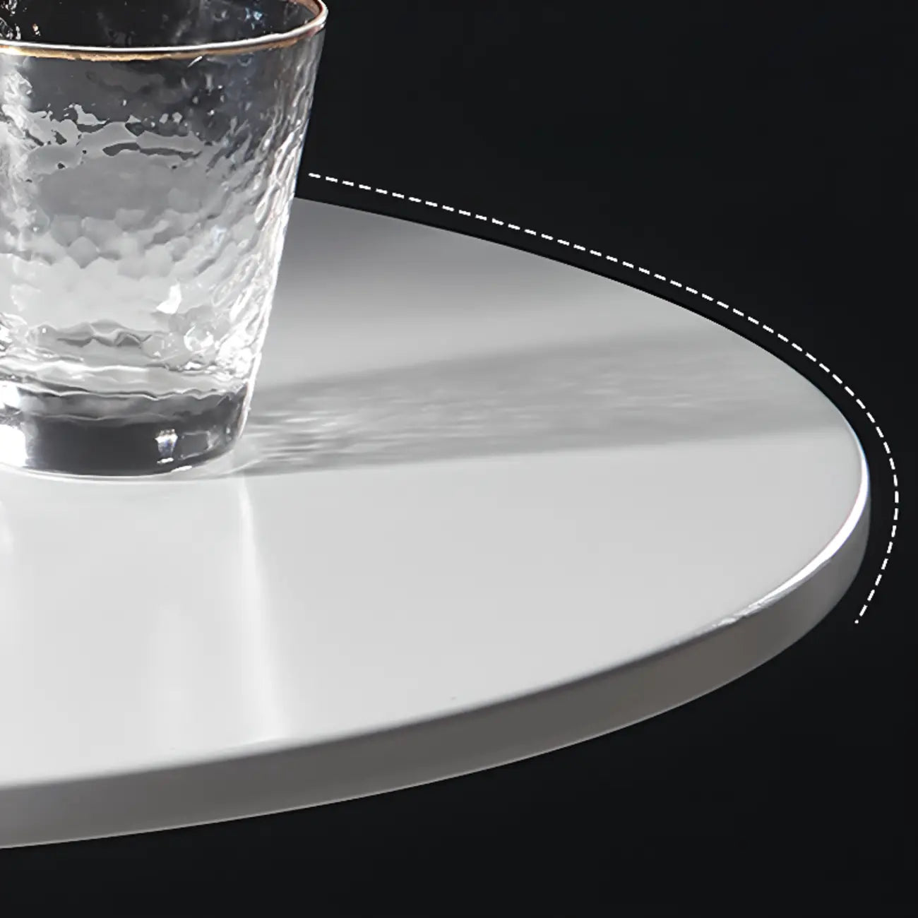 Modern Round White Acrylic Pub Bar Table for Bistro