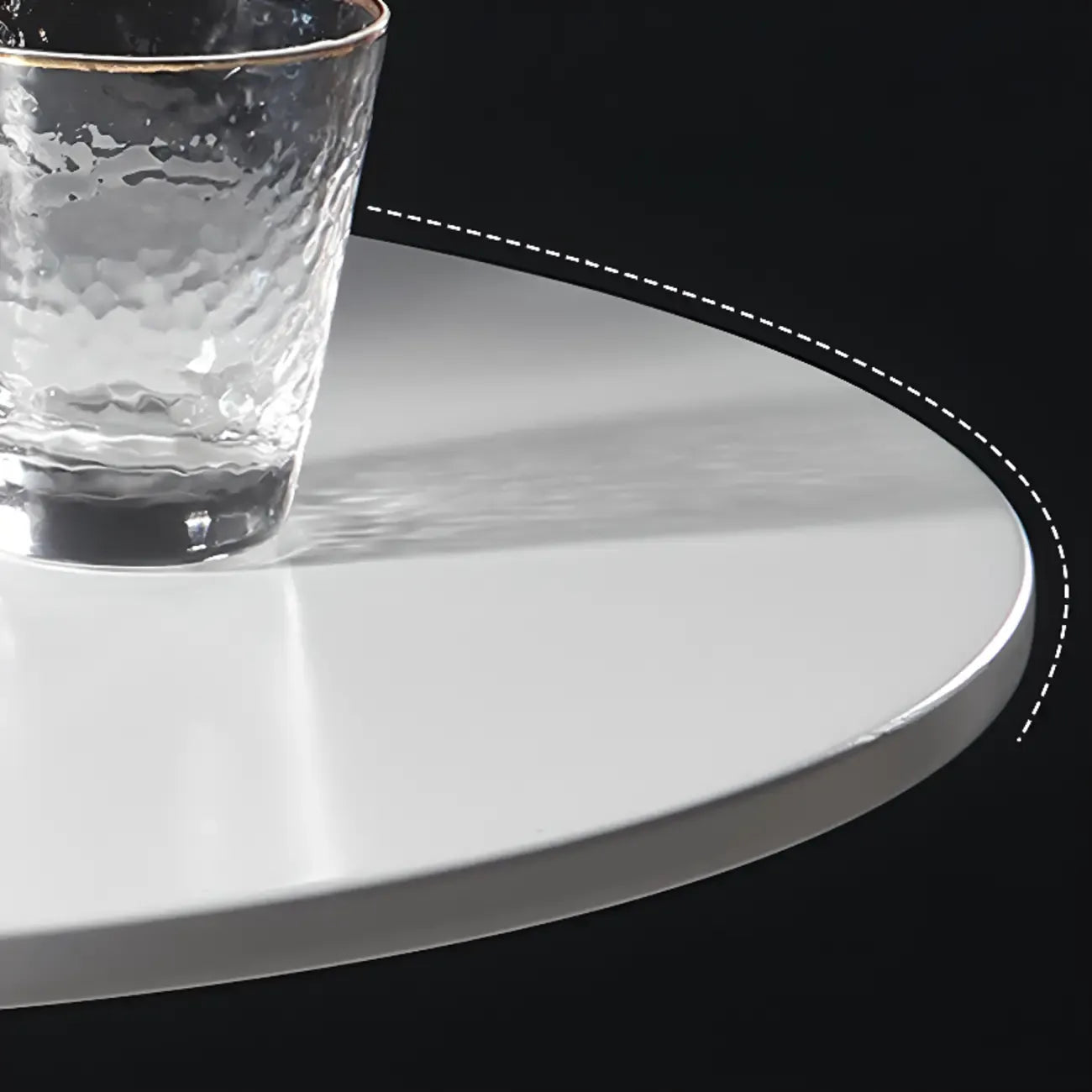 Modern Round White Acrylic Pub Bar Table for Bistro