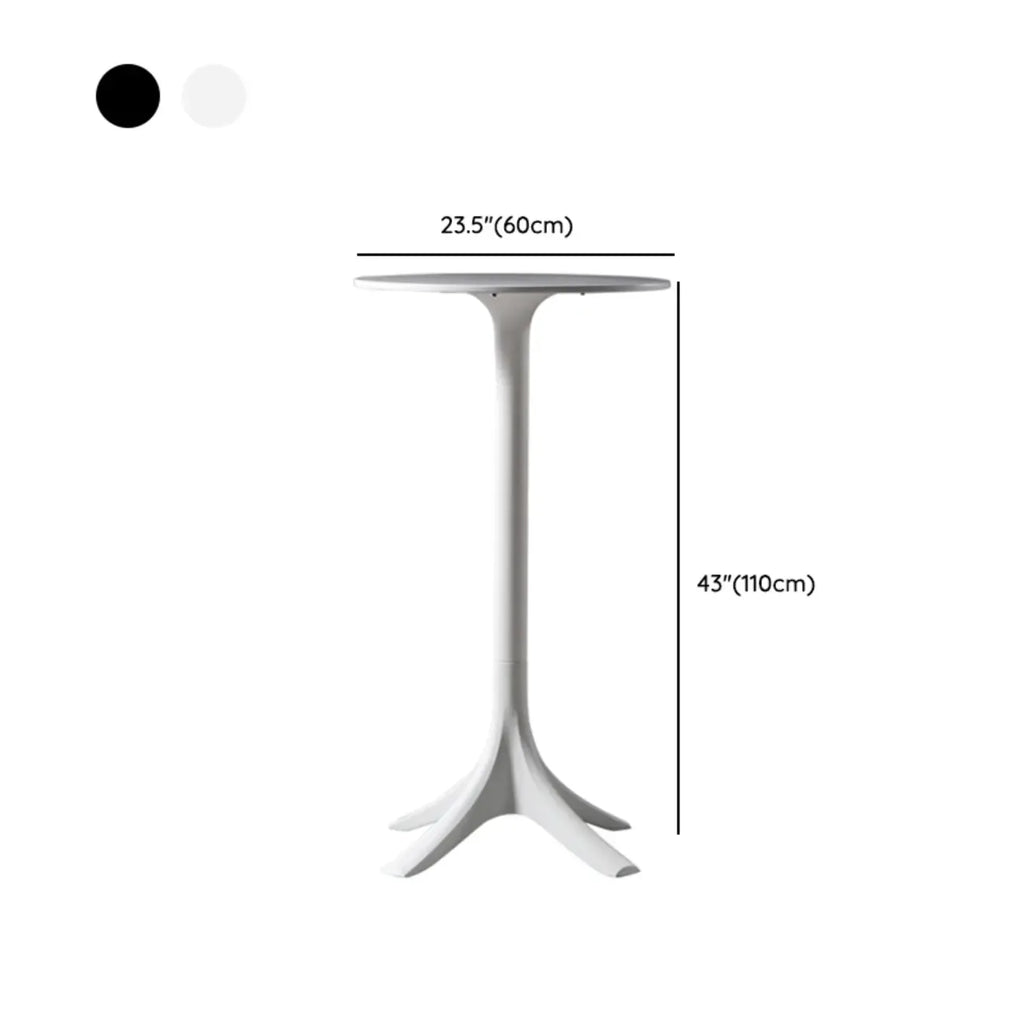 Modern Round White Acrylic Pub Bar Table for Bistro