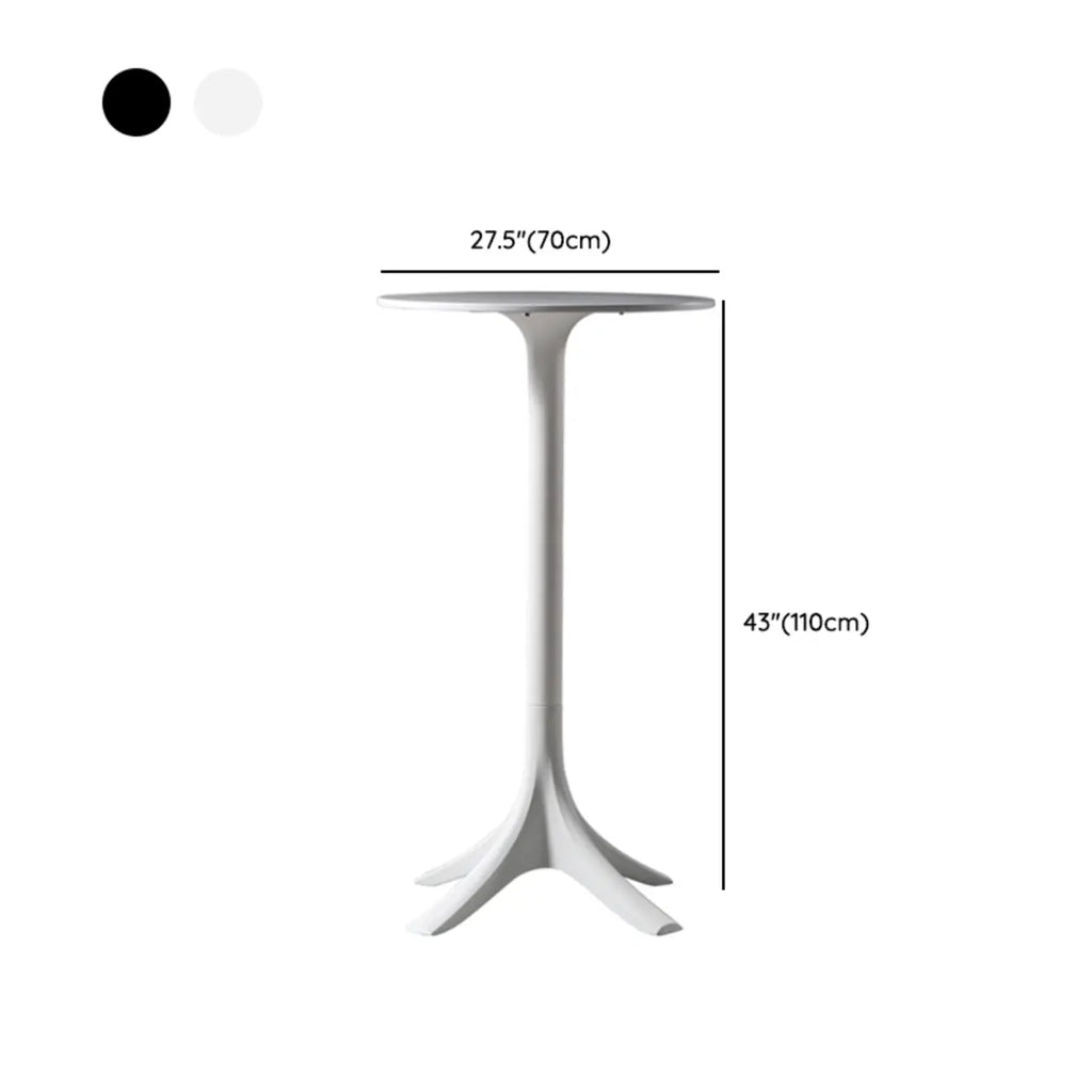 Modern Round White Acrylic Pub Bar Table for Bistro
