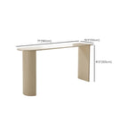 Minimalist White Narrow Marble Bar Table Set