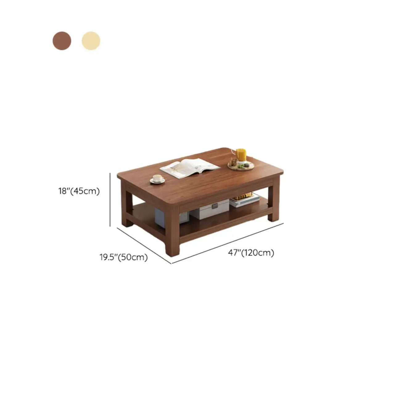 Minimalist Black Wood End Table with Storage for Living Room