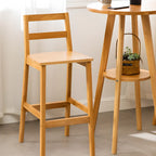 Modern Brown Round Wooden Espresso Bar Table for Dining
