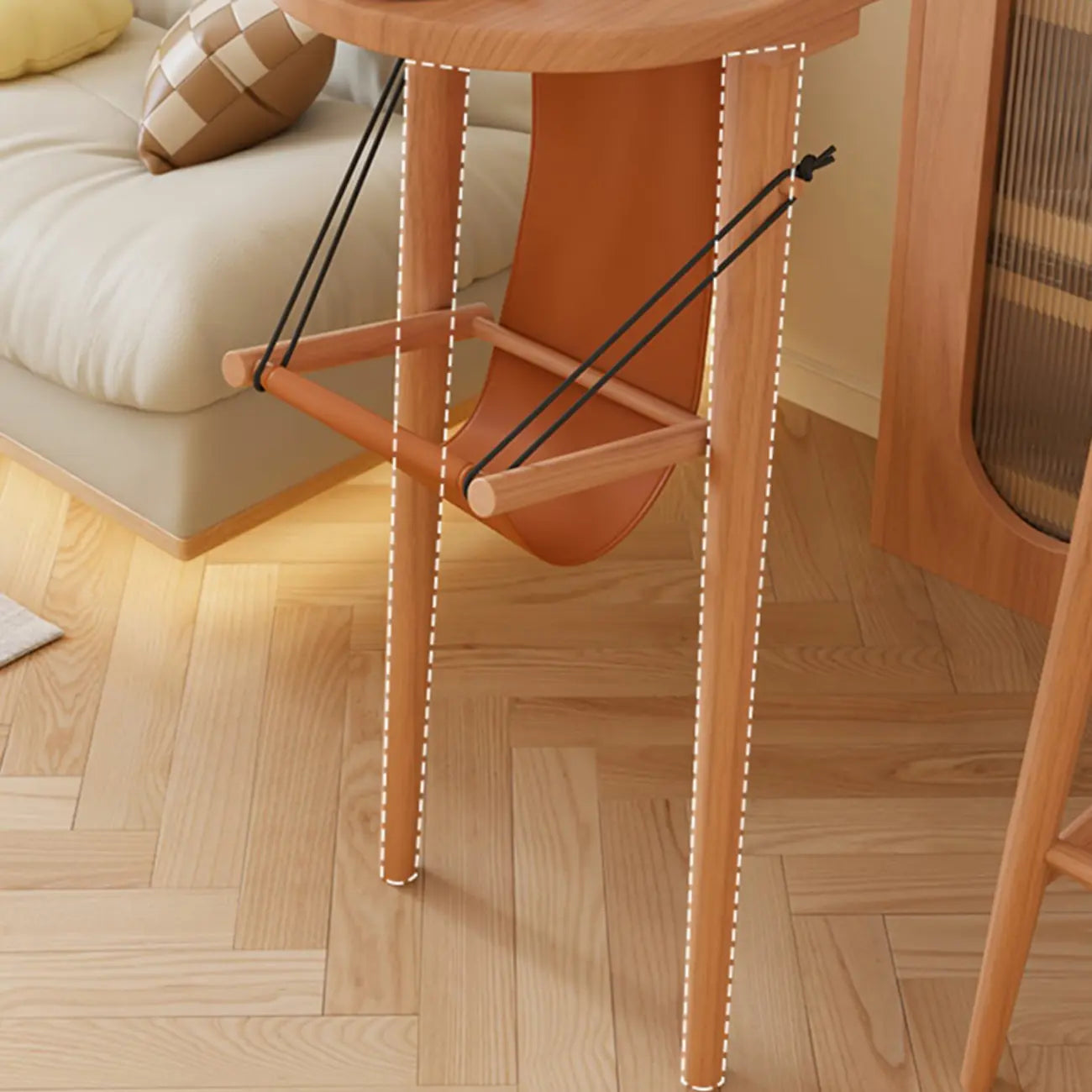 Modern 48-Inch Wooden Bar Table with Drawer Storage