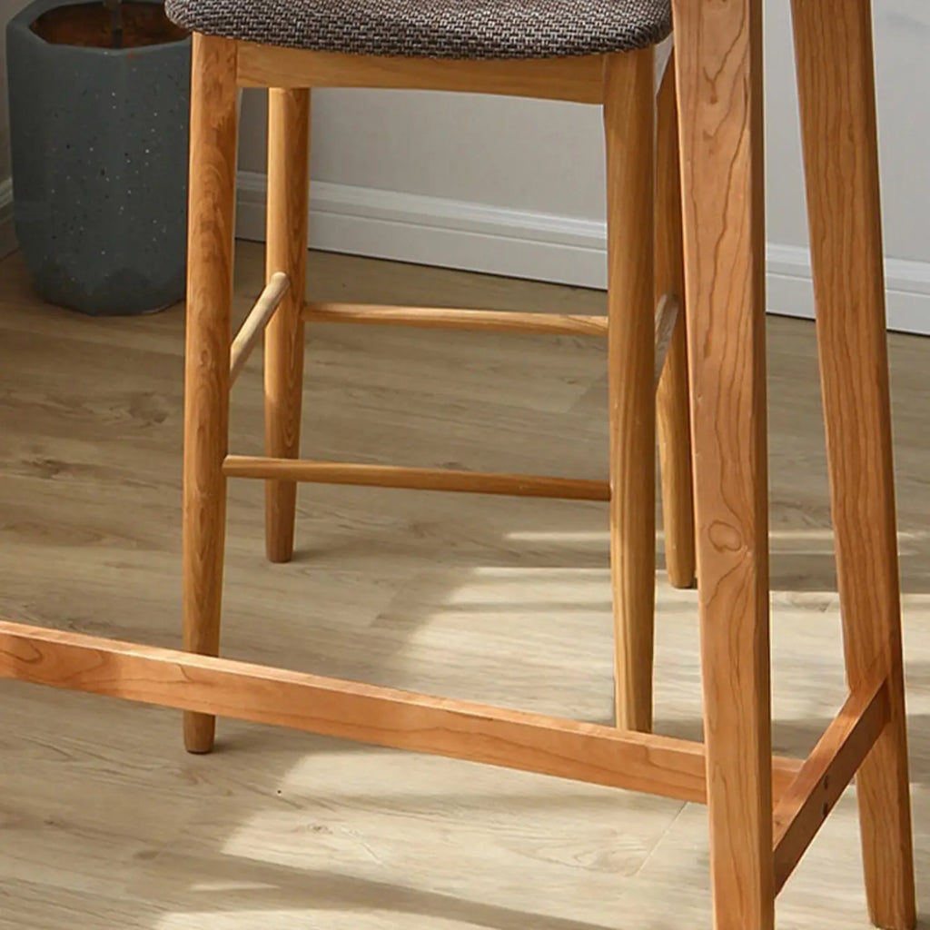 Rustic Soild Wood Dining Bar Table with Trestle Legs for Modern Home