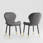 Modern Wingback Faux Leather Upholstered Dining Chair