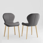 Modern Wingback Faux Leather Upholstered Dining Chair