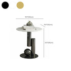Modern Light Luxury White Oval Coffee Table with Metal Base