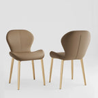 Modern Wingback Faux Leather Upholstered Dining Chair