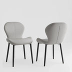 Modern Wingback Faux Leather Upholstered Dining Chair
