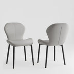 Modern Wingback Faux Leather Upholstered Dining Chair