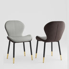 Modern Wingback Faux Leather Upholstered Dining Chair