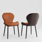 Modern Wingback Faux Leather Upholstered Dining Chair