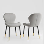 Modern Wingback Faux Leather Upholstered Dining Chair