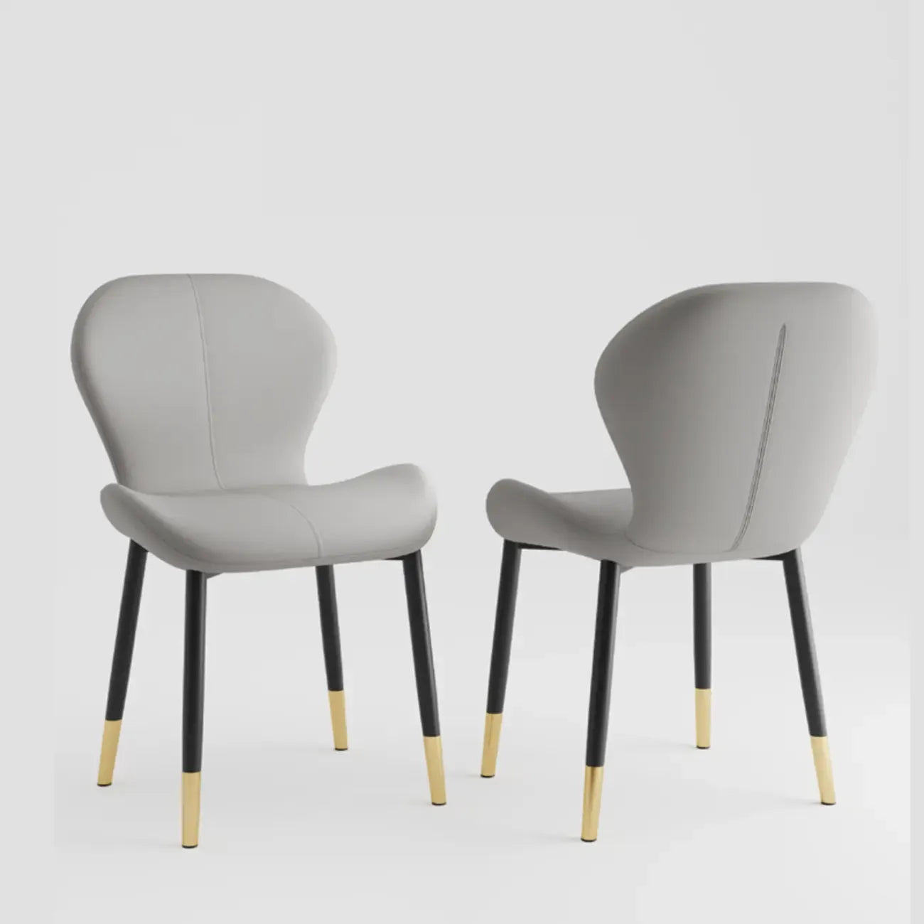 Modern Wingback Faux Leather Upholstered Dining Chair