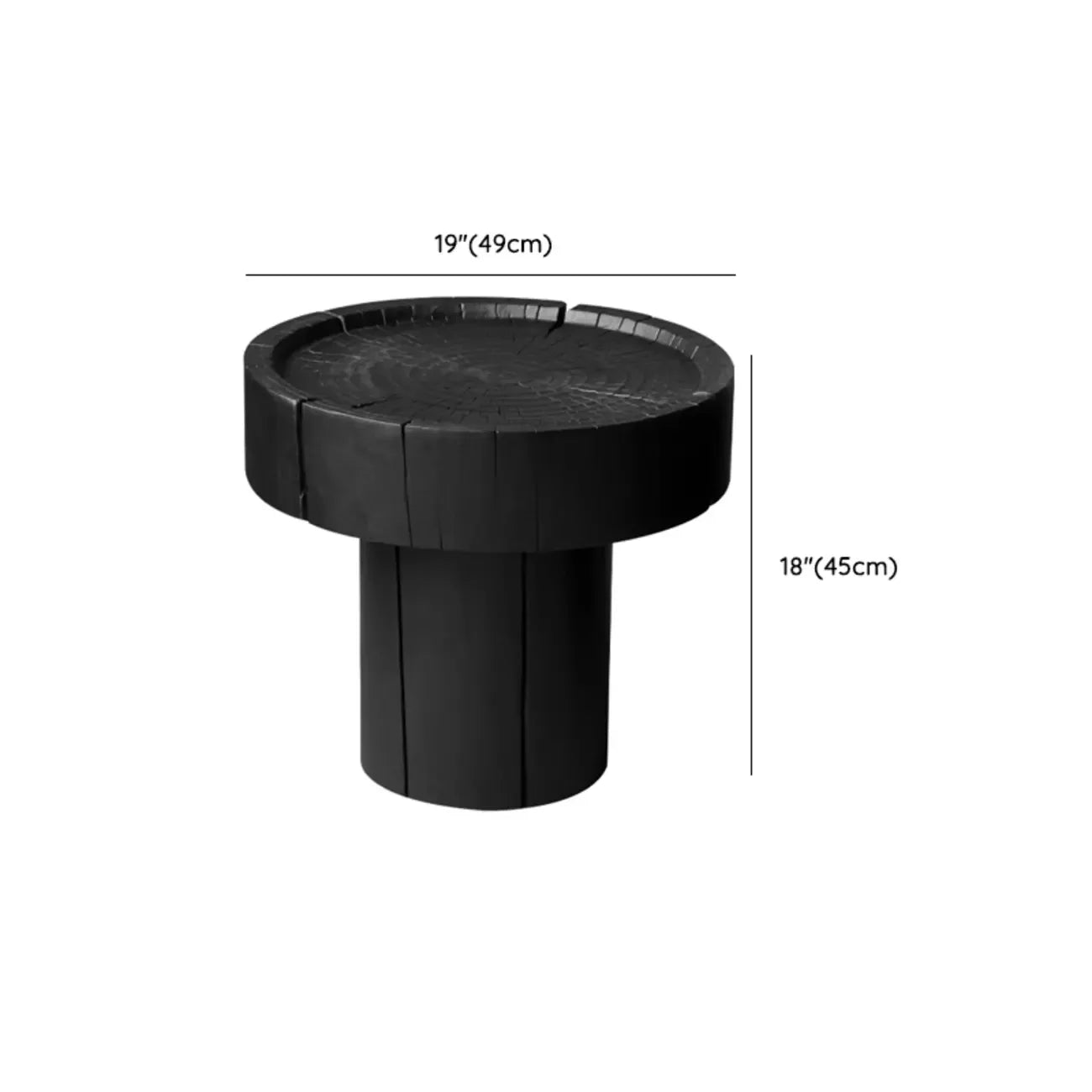 Modern Minimalist Wood Black Coffee Table with Tray Top