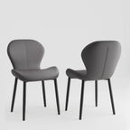 Modern Wingback Faux Leather Upholstered Dining Chair