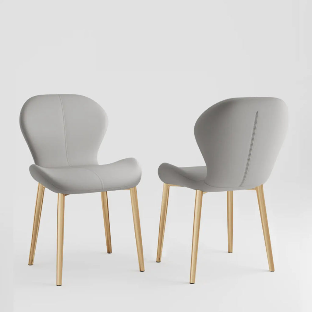 Modern Wingback Faux Leather Upholstered Dining Chair