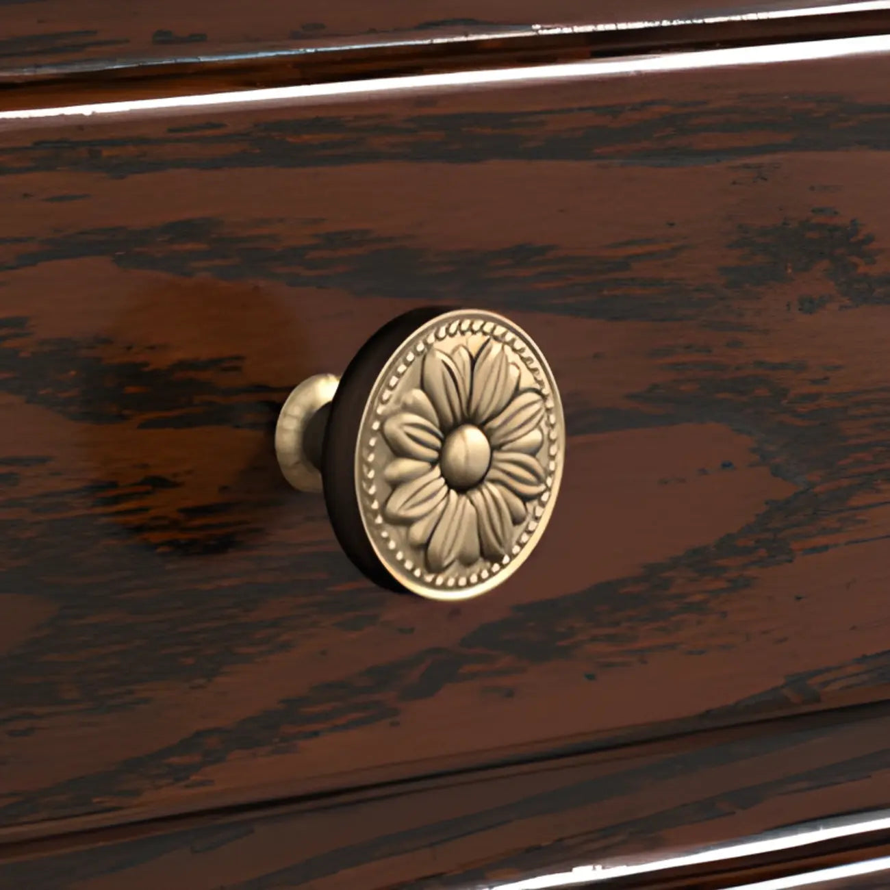American Country Lacquered Finish Ash Wood 5-Drawer Chest