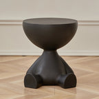 White Stylish Plastic Round End Table for Living Room