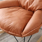 Cotton Upholstered Rocking Chair with Removable Cushions