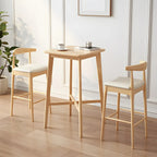 Modern Rubber Wood Square Bar Height Table
