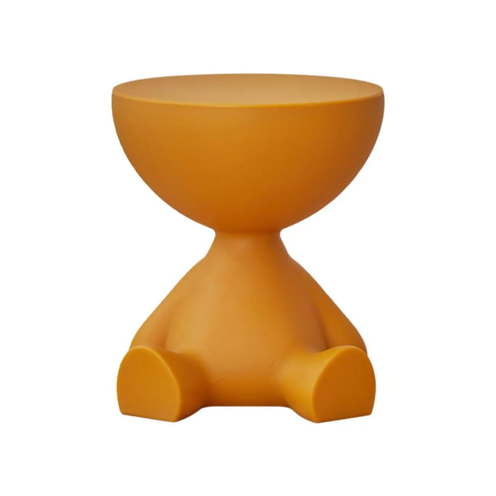 White Stylish Plastic Round End Table for Living Room