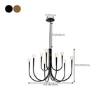 Mid-Century Branch Ceiling Chandelier with Adjustable Height