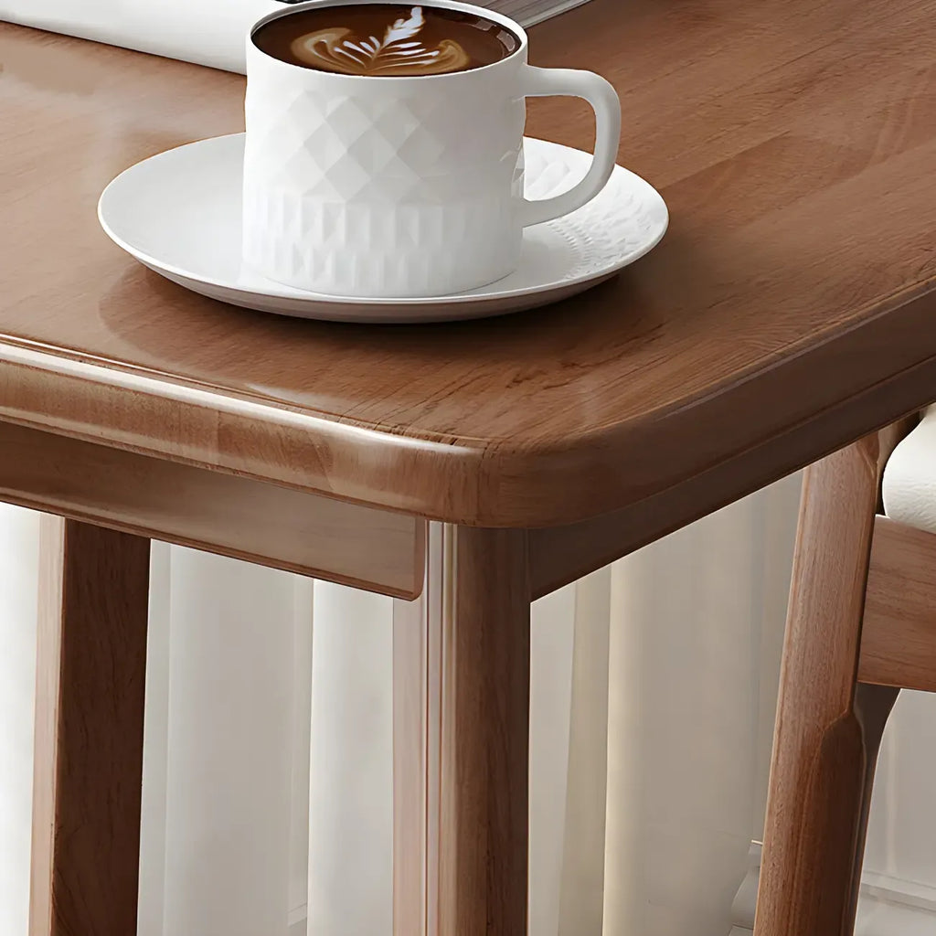 Modern Rubber Wood Square Bar Height Table