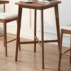 Modern Rubber Wood Square Bar Height Table