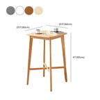 Modern Rubber Wood Square Bar Height Table