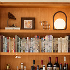 Adjustable Solid Wood Brown Display Cabinet with Light