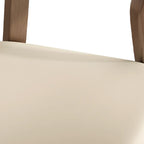 Simple Wooden Open Back Faux Leather Upholstered Dining Chair