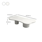 Modern Cream Oval Coffee Table with Minimalist Style