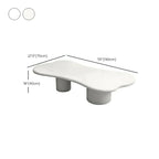 Modern Cream Oval Coffee Table with Minimalist Style