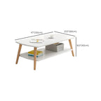 2-Tier Scandinavian Wooden Coffee Table with Storage Design