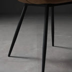 Modern Wingback Faux Leather Upholstered Metal Dining Chair