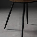 Modern Wingback Faux Leather Upholstered Metal Dining Chair