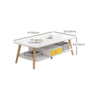 2-Tier Scandinavian Wooden Coffee Table with Storage Design