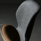Modern Wingback Faux Leather Upholstered Metal Dining Chair